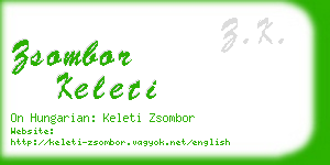 zsombor keleti business card